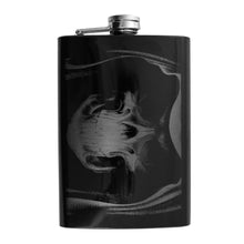 Load image into Gallery viewer, 8oz BLACK Grim Reaper Flask