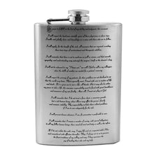 Load image into Gallery viewer, 8oz Hippocratic Oath Stainless Steel Flask