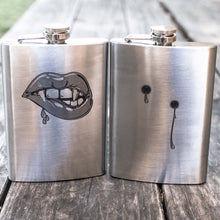 Load image into Gallery viewer, 8oz His &amp; Hers - Vampire - Stainless Steel Flask Set of Two