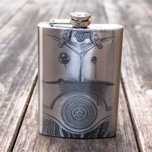 Load image into Gallery viewer, 8oz Human Cyborg Relations Stainless Steel Flask