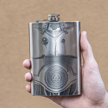 Load image into Gallery viewer, 8oz Human Cyborg Relations Stainless Steel Flask