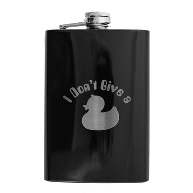 8oz BLACK I Don't Give a Duck Flask