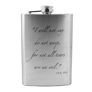 8oz I Will Not Say Do Not Weep Stainless Steel Flask