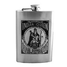 Load image into Gallery viewer, 8oz Indian Queen Stainless Steel Flask