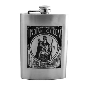 8oz Indian Queen Stainless Steel Flask