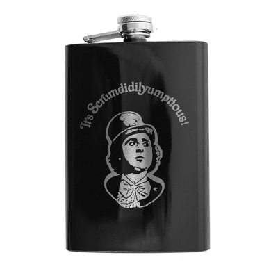 8oz BLACK It's Scrumdidilyumptious Flask