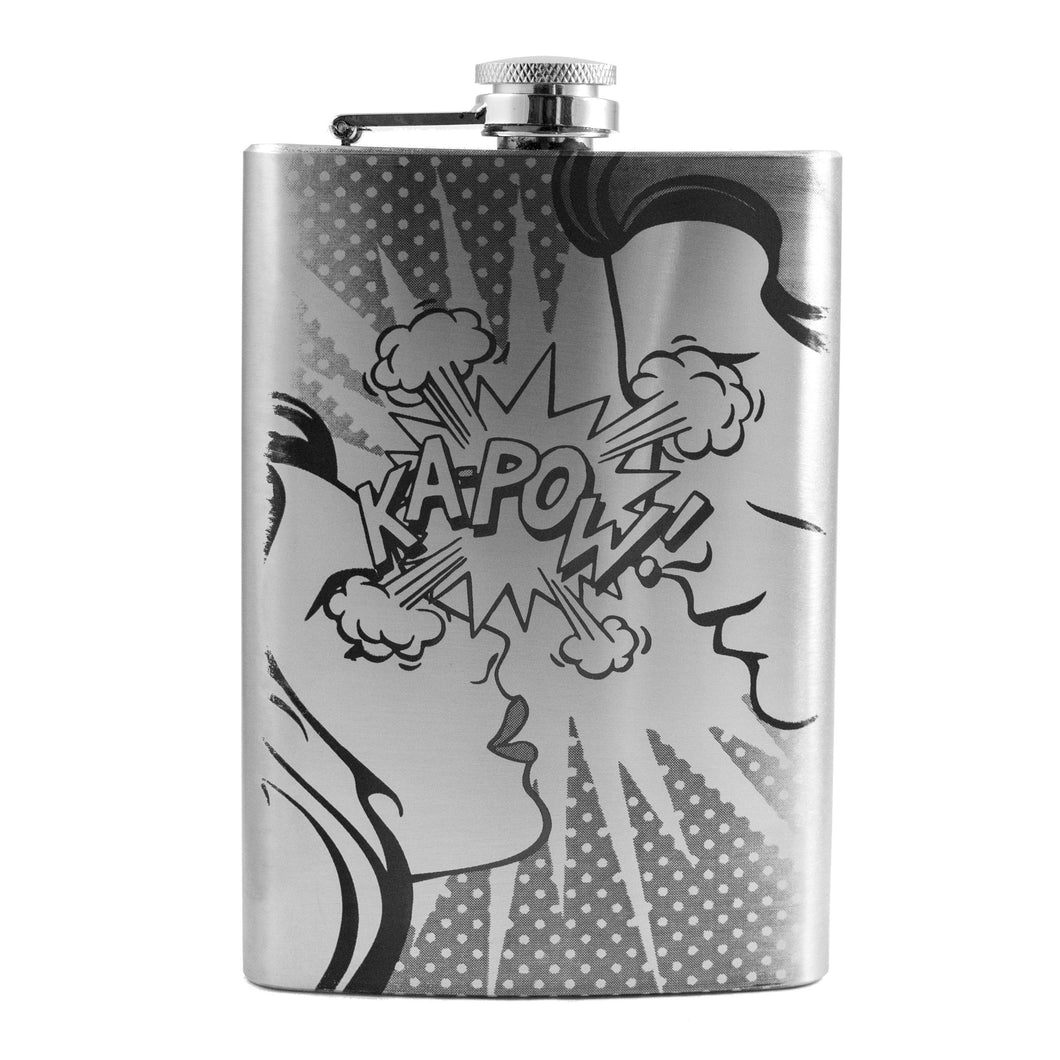 8oz Ka-Pow Stainless Steel Flask