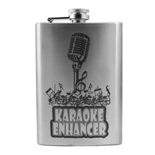 Load image into Gallery viewer, 8oz Karaoke Enhancer Stainless Steel Flask
