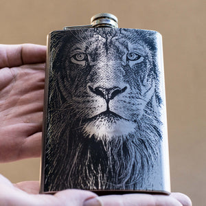 8oz King of the Jungle Stainless Steel Flask