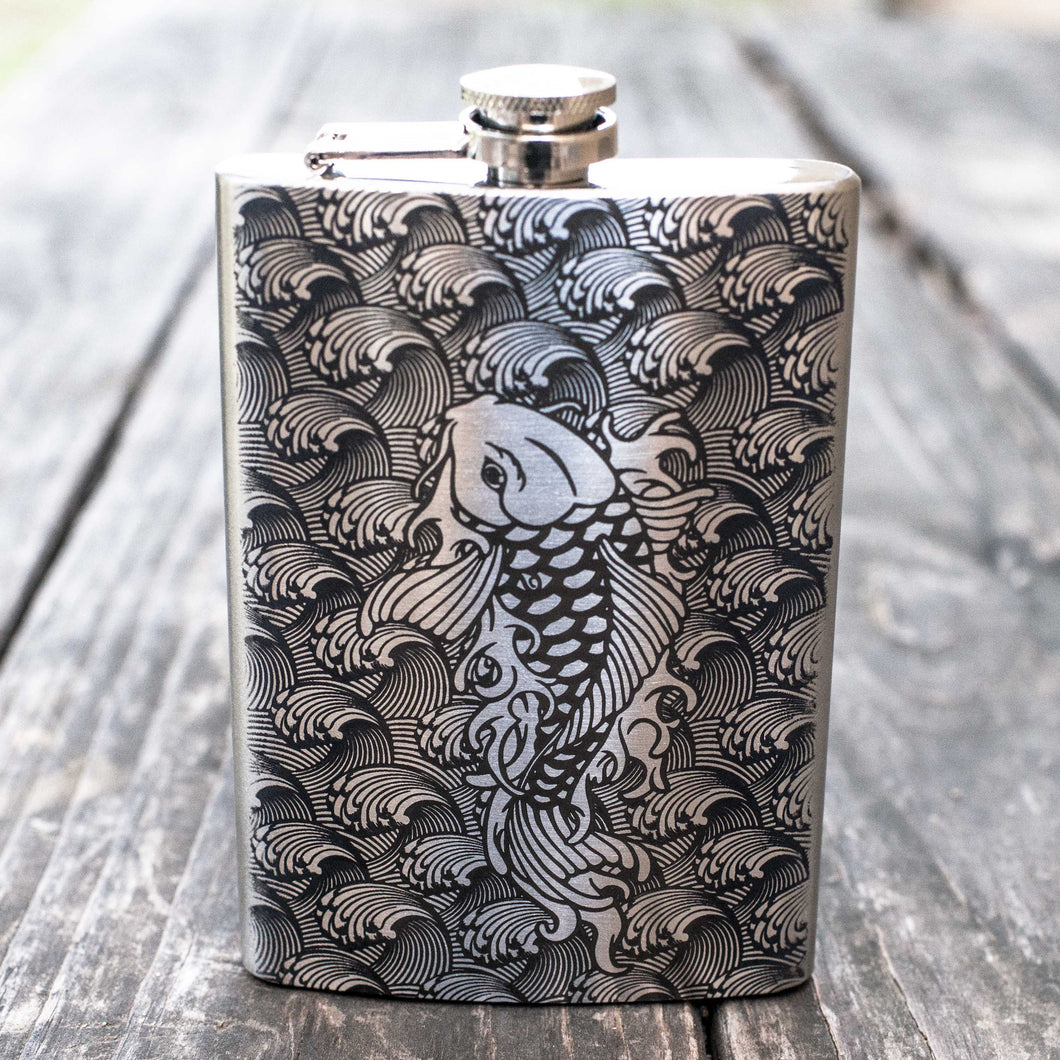 8oz Koi Stainless Steel Flask