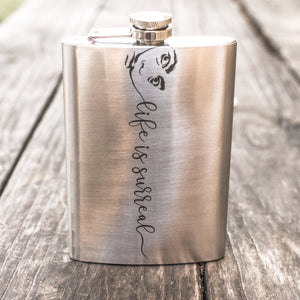 8oz Life is Surreal Stainless Steel Flask