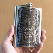 Load image into Gallery viewer, 8oz Mayan Astronaut Stainless Steel Flask