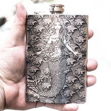 Load image into Gallery viewer, 8oz Mermaid Stainless Steel Flask