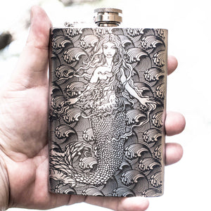 8oz Mermaid Stainless Steel Flask