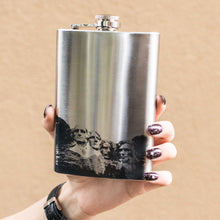 Load image into Gallery viewer, 8oz Mt. Rushmore Stainless Steel Flask