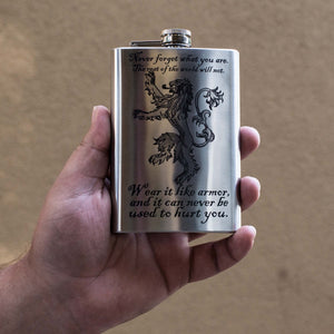 8oz Never Forget What You Are Stainless Steel Flask