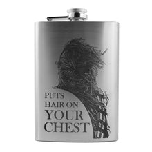 Load image into Gallery viewer, 8oz Puts Hair on Your Chest Stainless Steel Flask