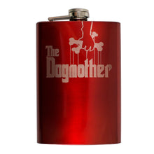 Load image into Gallery viewer, 8oz RED The Dogmother Flask