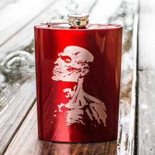 Load image into Gallery viewer, 8oz RED Zombie Flask