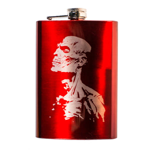 8oz RED Zombie Flask