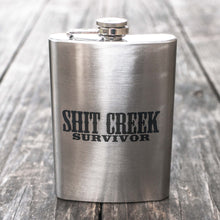 Load image into Gallery viewer, 8oz Sh* Creek Survivor Stainless Steel Flask