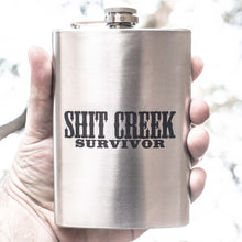 Load image into Gallery viewer, 8oz Sh* Creek Survivor Stainless Steel Flask