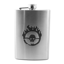 Load image into Gallery viewer, 8oz Skull Branding Stainless Steel Flask