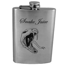 Load image into Gallery viewer, 8oz Snake Juice Stainless Steel Flask