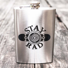 Load image into Gallery viewer, 8oz Stay Rad Stainless Steel Flask