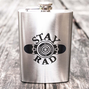 8oz Stay Rad Stainless Steel Flask