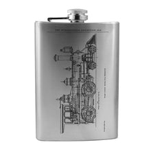 Load image into Gallery viewer, 8oz Steam Locomotive International Stainless Steel Flask