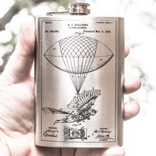 Load image into Gallery viewer, 8oz Steampunk Flying Man Stainless Steel Flask