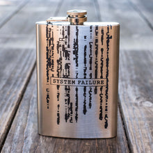 Load image into Gallery viewer, 8oz System Failure Stainless Steel Flask