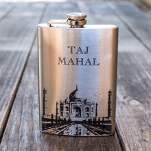 Load image into Gallery viewer, 8oz Taj Mahal Stainless Steel Flask