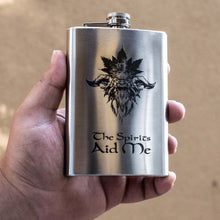 Load image into Gallery viewer, 8oz The Spirits Aid Me Stainless Steel Flask