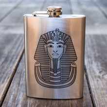 Load image into Gallery viewer, 8oz Tutankhamun Stainless Steel Flask