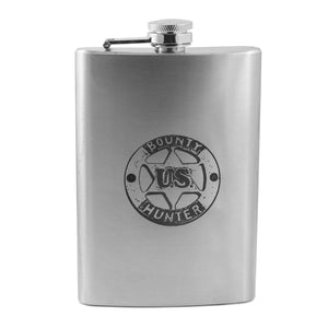 8oz US Bounty Hunter Stainless Steel Flask