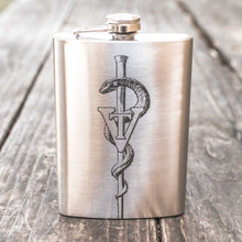 Load image into Gallery viewer, 8oz Vet Tech Stainless Steel Flask