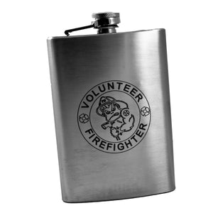 8oz Volunteer Firefighter Stainless Steel Flask