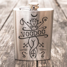 Load image into Gallery viewer, 8oz Voodoo Stainless Steel Flask