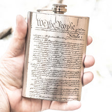 Load image into Gallery viewer, 8oz We the People Stainless Steel Flask