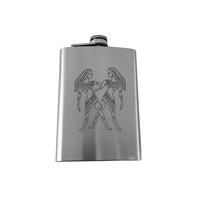 8oz Gemini Stainless Steel Flask Zodiac