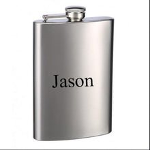 Load image into Gallery viewer, 8oz Stainless Steel Flask With Your Name Engraved CUSTOM PERSONALIZED