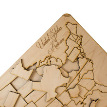 Load image into Gallery viewer, 50 State American Puzzle Map - 12x18Inches - With Stand