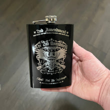 Load image into Gallery viewer, 8oz BLACK 2nd Amendment Flask