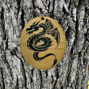 CUSTOM RED OR BLACK Dragon - ornament 4X3in