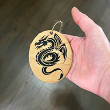 Load image into Gallery viewer, CUSTOM RED OR BLACK Dragon - ornament 4X3in