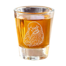 Load image into Gallery viewer, 2oz Bald Eagle Detailed Shot glass Eagle Head