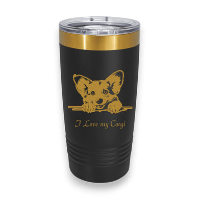 20oz Tumbler - CUSTOM - I love my Corgi