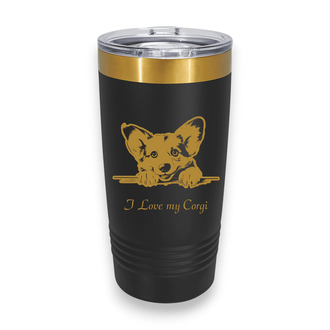 20oz Tumbler - CUSTOM - I love my Corgi